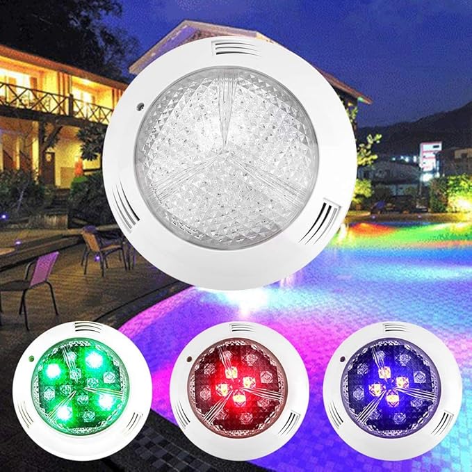 LUCES SUMERGIBLES CON CONTROL REMOTO, LUZ LA PARED LA PISCINA, AC12V 35W 360LED RGB IMPERMEABLE LUZ DE PISCINA LAMPARA SUBACUATICA MULTICOLOR PARA BAJO EL AGUA PAISAJE JARDIN FUENTES GRADO B