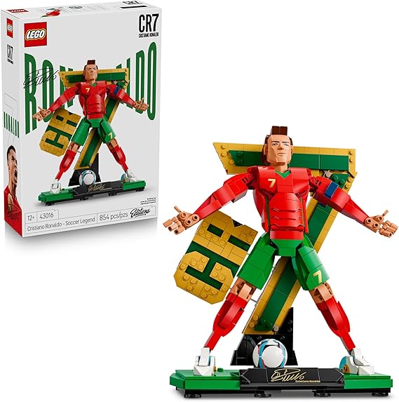 LEGO EDITIONS CRISTIANO RONALDO: LEYENDA DEL FUTBOL – SET DE CONSTRUCCIÓN – DECORACIÓN COLECCIONABLE INSPIRADA EN EL FUTBOL – SET DE EXHIBICIÓN – REGALO PARA NIÑOS Y NIÑAS – 43016 GRADO B