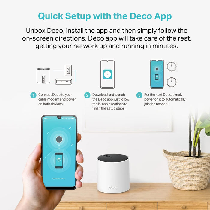 SISTEMA DE WI-FI EN MALLA ROUTER INALÁMBRICO DECO X55 TP-LINK GRADO A