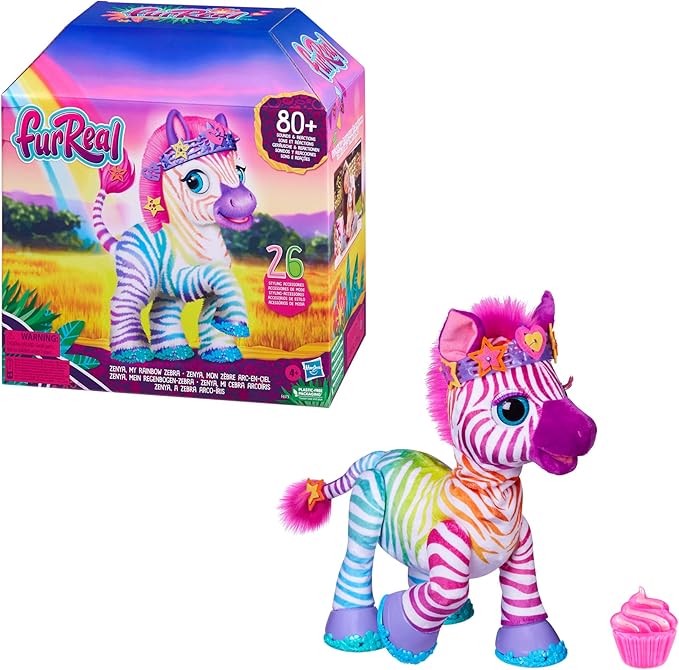 Juguete Just Play Furreal Zenya My Rainbow Zebra para Niños a Partir de 4 Años GRADO A