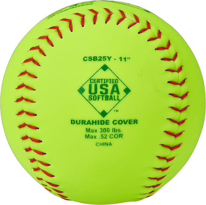 Champro ASA - Softbol de Lanzamiento Lento de 11 Pulgadas, Cubierta Durahide .52 Cor GRADO B