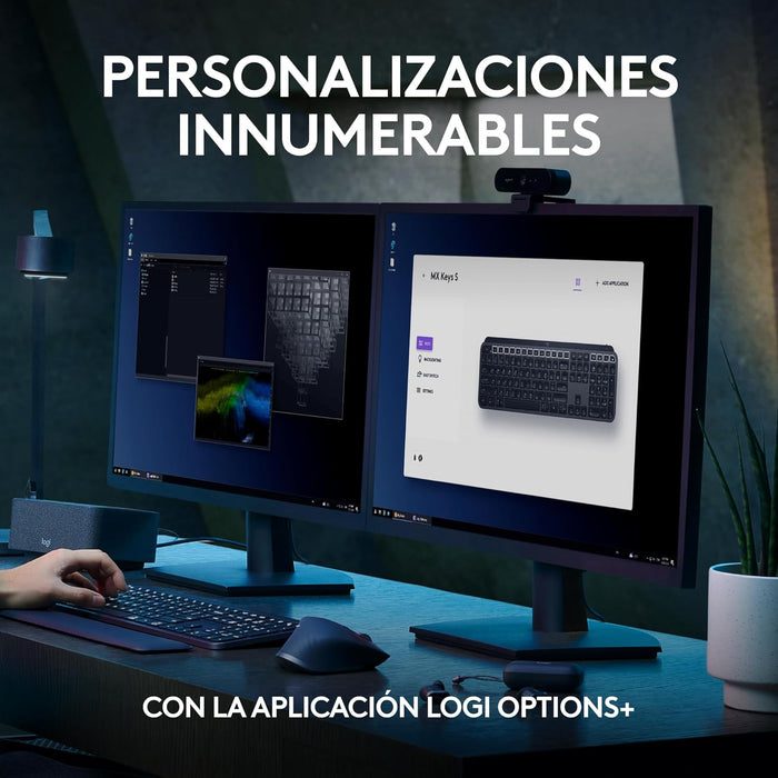 teclado logitech mx keys s inalambrico iluminado bluetooth color del teclado grafito GRADO A