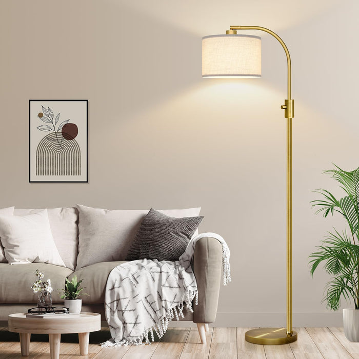 Lámpara de Piso LED Arc Boncoo Totalmente Regulable con Pantalla Ajustable | Grado A