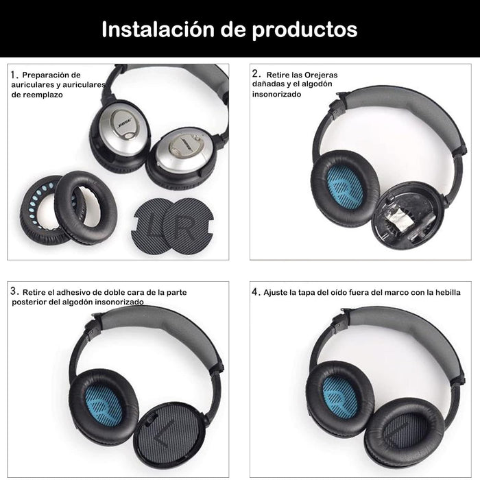 almohadllas de audafonos pbose quetcomfort qc35  qc25 2