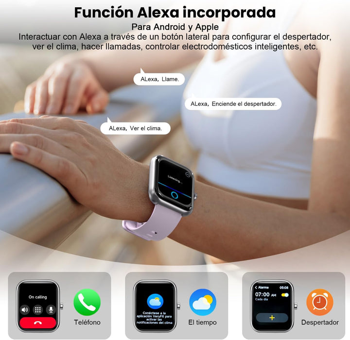 RELOJ INTELIGENTE SMARTWATCH LLAMADAS BLUETOOTH PARA ALEXA GRADO B
