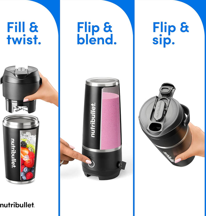 Nutribullet Flip Portatil Carga Usb Negro Grado A