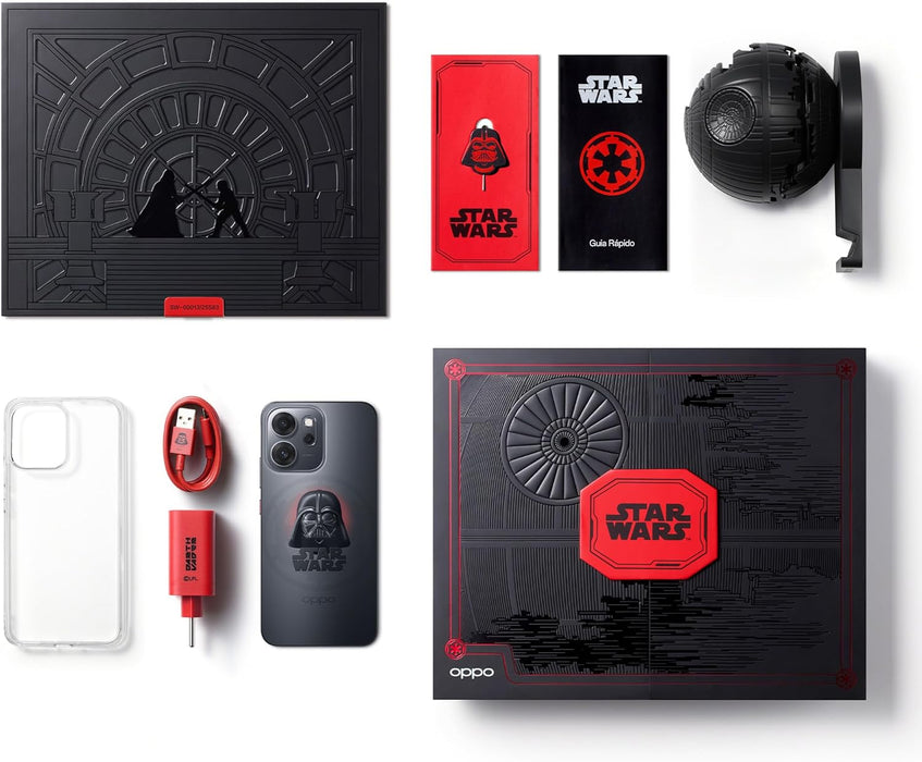OPPO RENO14 F EDICIÓN LIMITADA STAR WARS LADO OSCURO SINGLE SIM, 12GB+256GB, CAMARA 50MP NEGRO GRADO A
