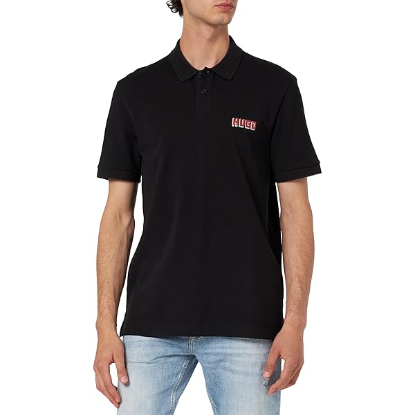 polo hugo para hombre en pique de algodon con logo GRADO B