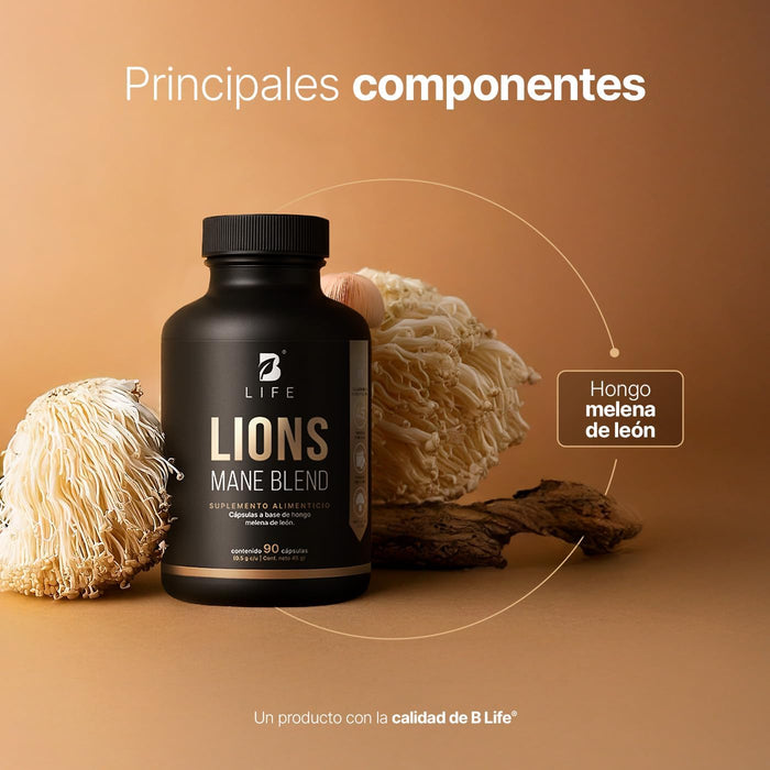 Hongo melena de león puro 90 capsulas 1000mg por porción. Ingredientes naturales