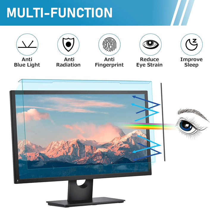 protector cubre monitor pantalla 27 pulgadas luz azul uv831 GRADO B