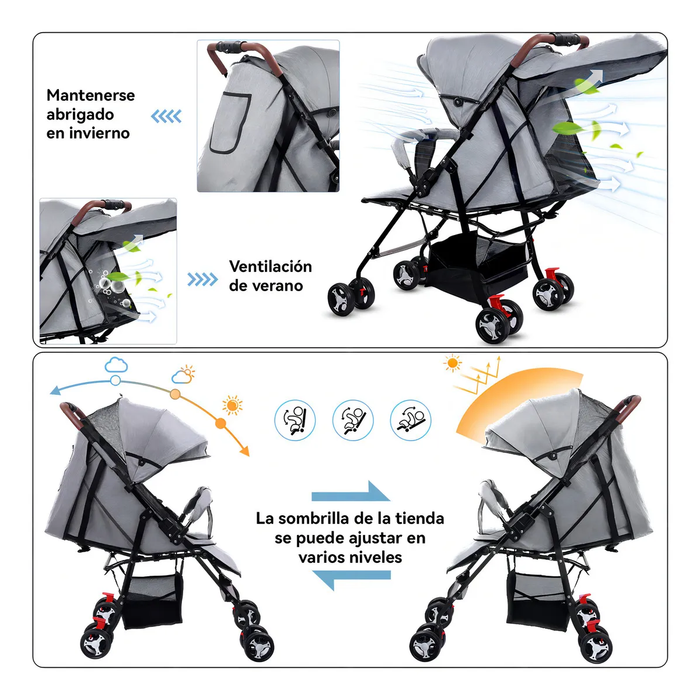 CARRIOLA CON ARNES CARREOLA PLEGABLE PARA BEB GRADO B