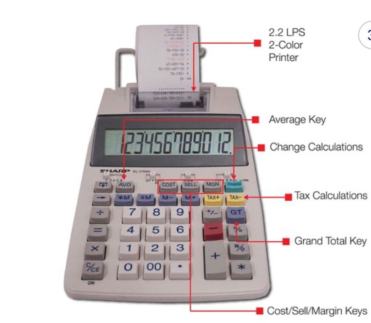 Calculadora Sharp EL-1750V GRADO B