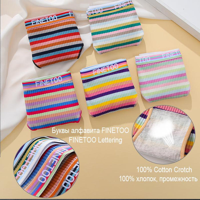 Paquete de 5 Piezas de Ropa Interior de Algodón Finetoo para Mujer