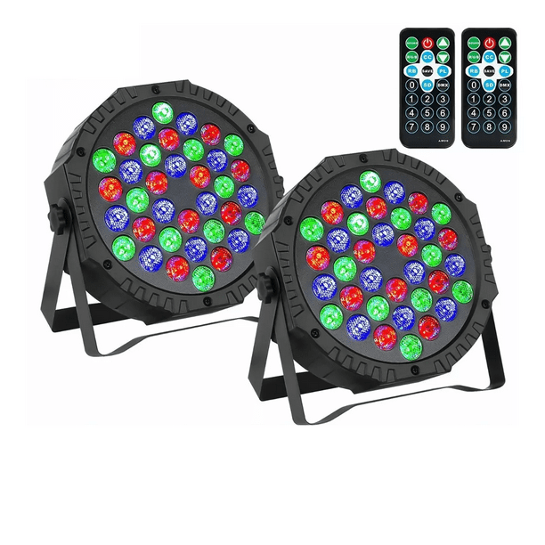 2 Pzs Cañones De Leds Rgb 36x1 Luces Audioritmico Fiestas 14144