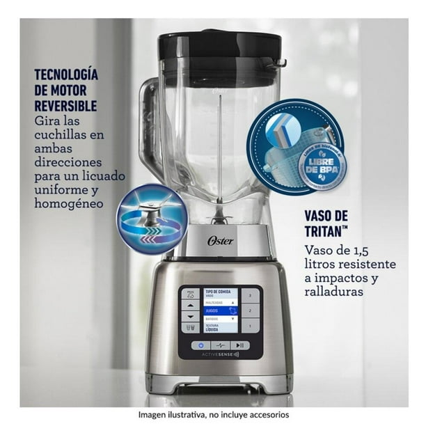 Licuadora Oster + Procesador + Vaso Blsttdt-nbgf Gris GRADO B