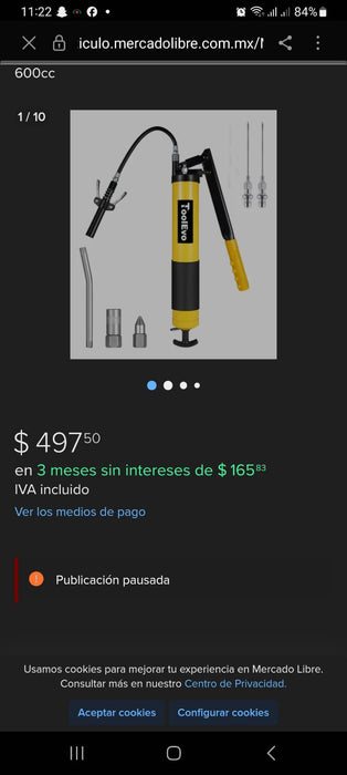 Kit Opresor Inyector De Grasa GRADO B