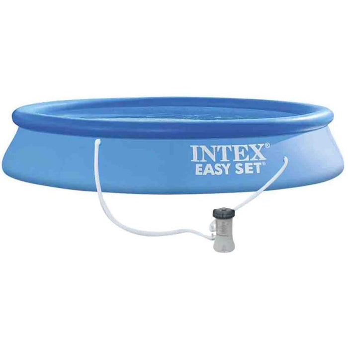 ALBERCA PISCINA INFLABLE EASY SET 305 X 61CM + BOMBA INTEX TAMANO GRANDE REDONDA COLOR AZUL GRADO B