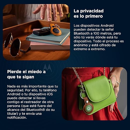 Localizador Moto Tag - 4 Pack, Con Google Find My Device GRADO A