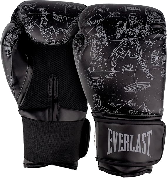 GUANTES DE BOX EVERLAST PRO URBAN EDICIÃ³N ESPECIAL ESTAMPADO 16OZ NEGRO Grado A