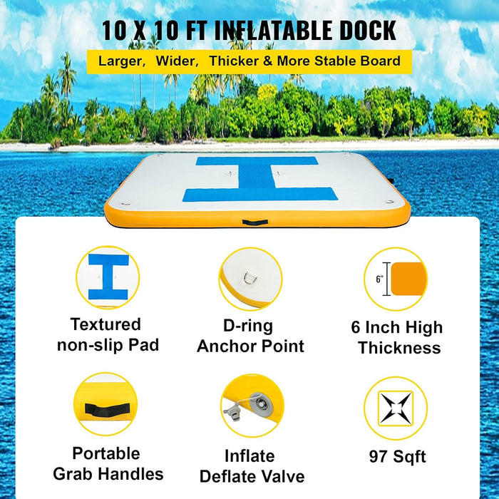 Plataforma flotante 10x10+bomba de aire, grado b