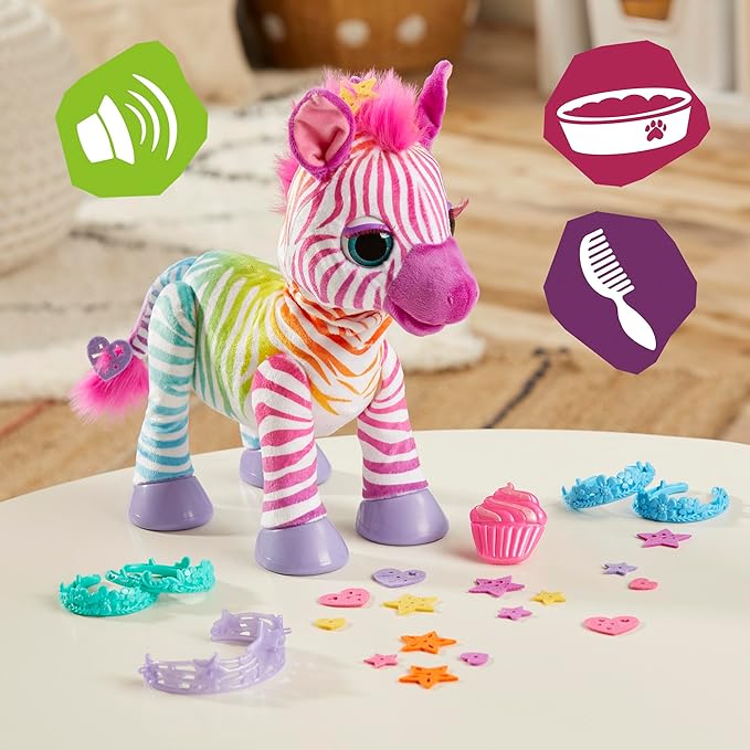 Juguete Just Play Furreal Zenya My Rainbow Zebra para Niños a Partir de 4 Años GRADO A