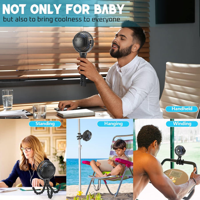 Ventilador Para Cochecito De Bebe, Mini Ventilador Portatil