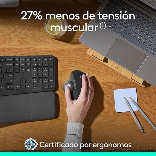 MOUSE LOGITECH MX ERGO S TRACKBALL GRAPHITE GRADO A