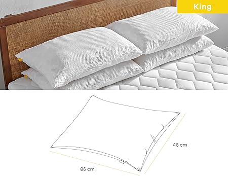Nooz Nuevo Nuevas Almohadas Essential de Microfibra, Regular, Paquete de 2