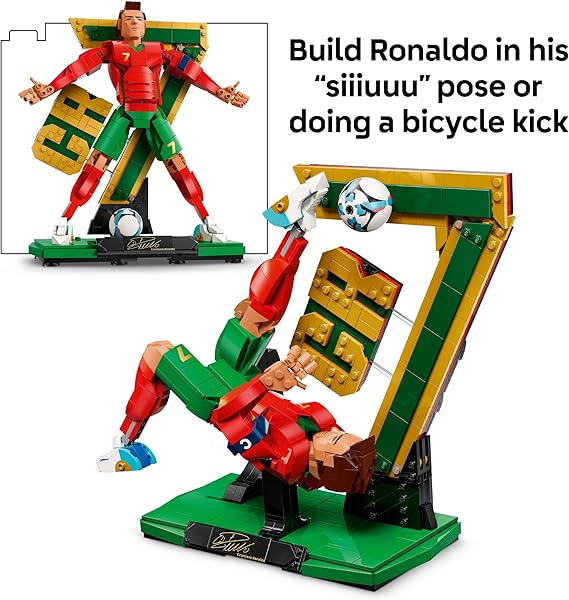 LEGO EDITIONS CRISTIANO RONALDO: LEYENDA DEL FUTBOL – SET DE CONSTRUCCIÓN – DECORACIÓN COLECCIONABLE INSPIRADA EN EL FUTBOL – SET DE EXHIBICIÓN – REGALO PARA NIÑOS Y NIÑAS – 43016 GRADO B