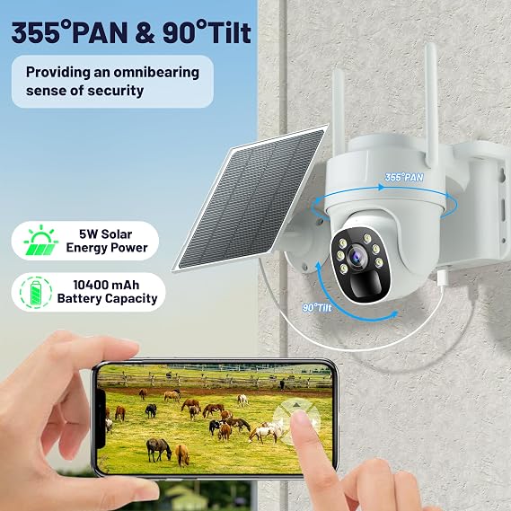CÁMARA DE VIGILANCIA ANBERX YT10 4G SOLAR 4MP EXTERIOR,4G CÁMARA SOLAR EXTERIOR CON TARJETA SIM,VISIÓN NOCTURNA,DETECCIÓN DE MOVIMIENTO,ALARMA DE LUZ Y SONIDO,ESEECLOUD APP   |  GRADO A