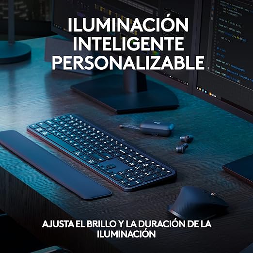 teclado logitech mx keys s inalambrico iluminado bluetooth color del teclado grafito GRADO A