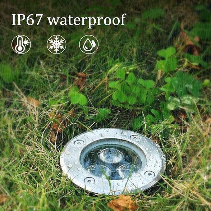 LUZ SUBTERRANEA IMPERMEABLE PARA JARDIN