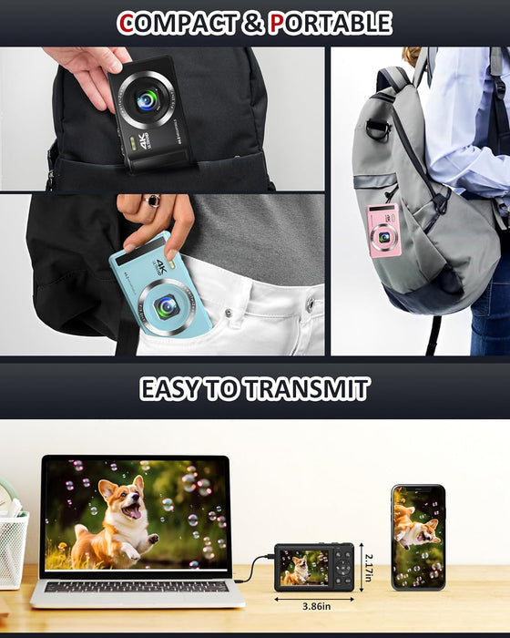 Camara digital 4k Uhd 44mp Vlogging camara autoenfoque GRADO B