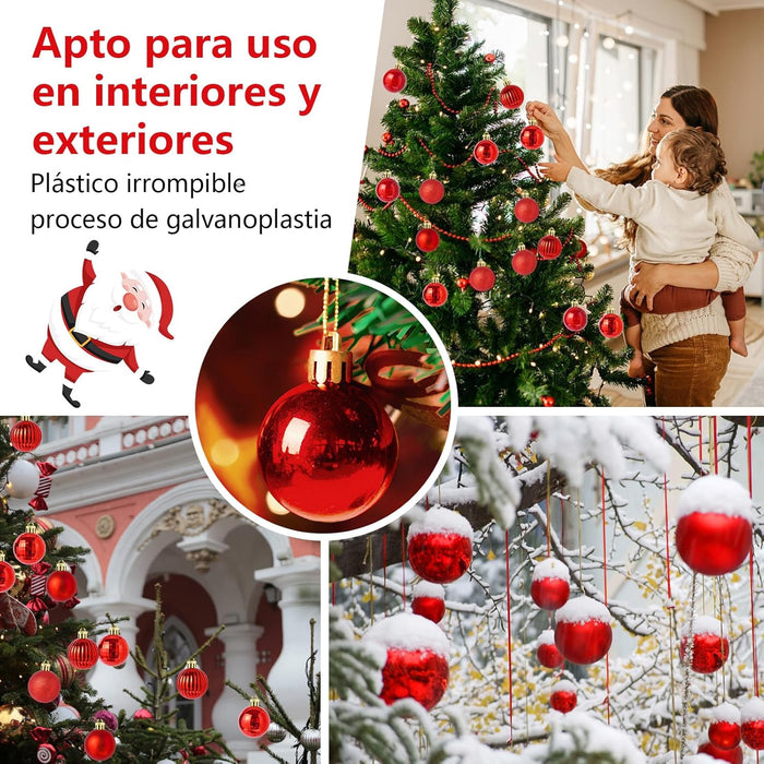 36PZAS ESFERAS NAVIDEÑAS DE 4 CM