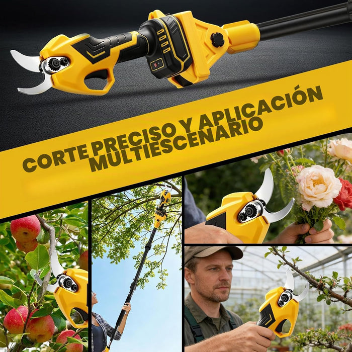 Mini Motosierra + Cizalla Eléctrica | Sistema 2 en 1 | Extensión 2.4M | Motor Brushless | Grado B ✨
