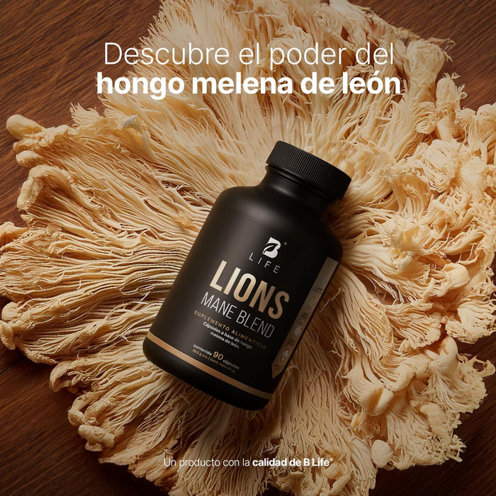 Hongo melena de león puro 90 capsulas 1000mg por porción. Ingredientes naturales