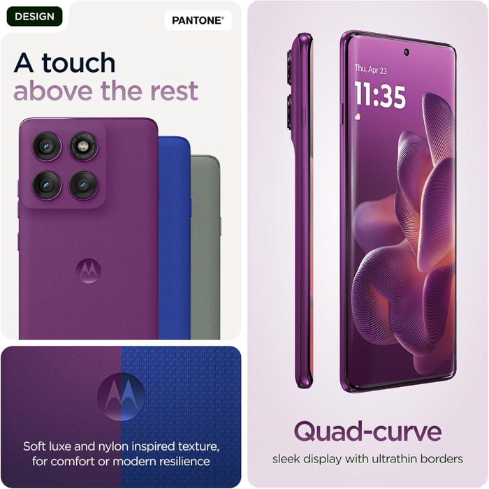 MOTOROLA EDGE 60 PRO, (12GB RAM/512GB), 50MP, MORADO MORADO GRADO A