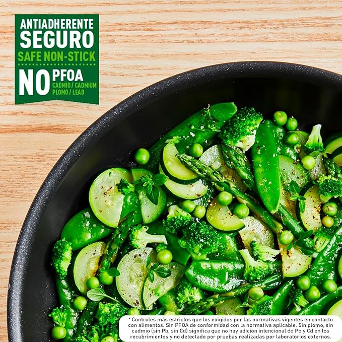 BATERA DE COCINA TFAL VITAL 5819200 16 PIEZAS COLOR NEGRO GRADO B