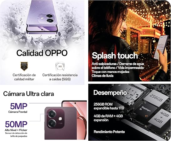 oppo serie a a40 256 gb café 4 gb ram Grado B
