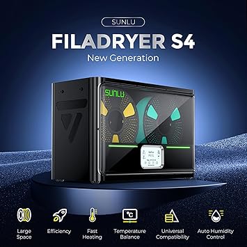 SUNLU S4 CAJA SECADORA DE FILAMENTO PARA 4 ROLLOS GRADO B