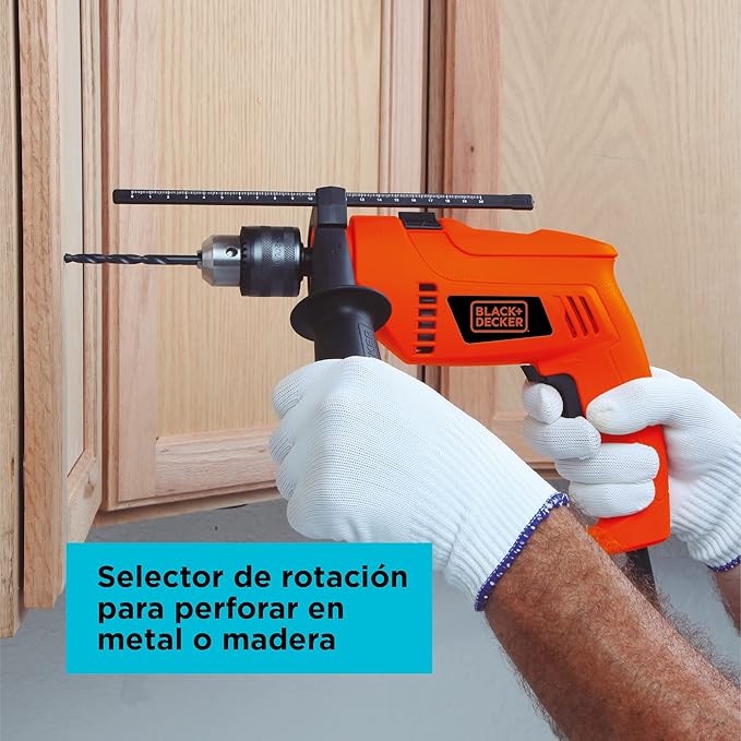 Rotomartillo ½'' 650w + Estuche Black+decker Hd650k-b3 Color Naranja Frecuencia O GRADO A