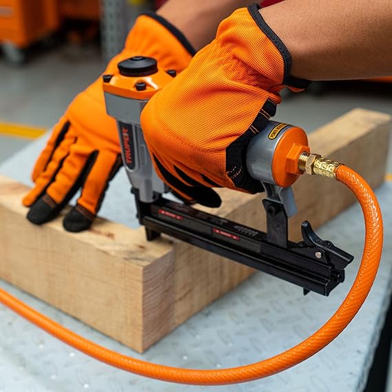 MANGUERA COMPRESOR DE AIRE DE 15MTS REFORZADA DE 1/4 300 PSI NARANJA CLARO GRADO A