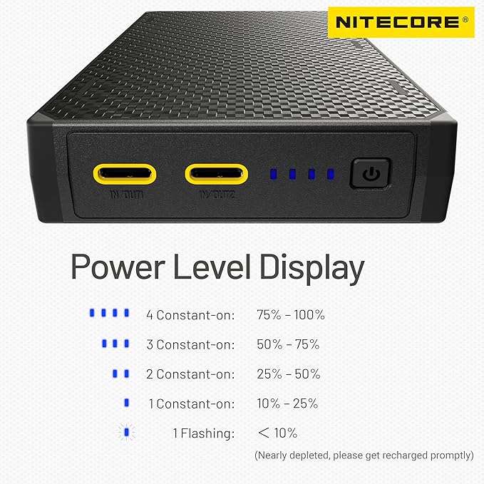 Power Bank Nitecore Nb20000 Gen 3 De 20000 Ma Grado B