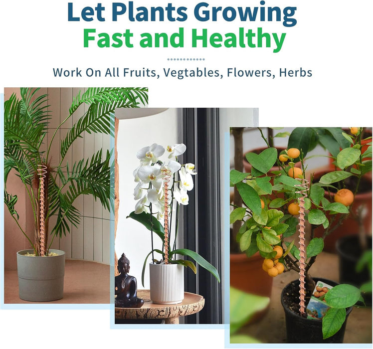 Electroculture - Juego de antenas de bobina de cobre de 17 pulgadas de largo para cultivar jardín GRADO B