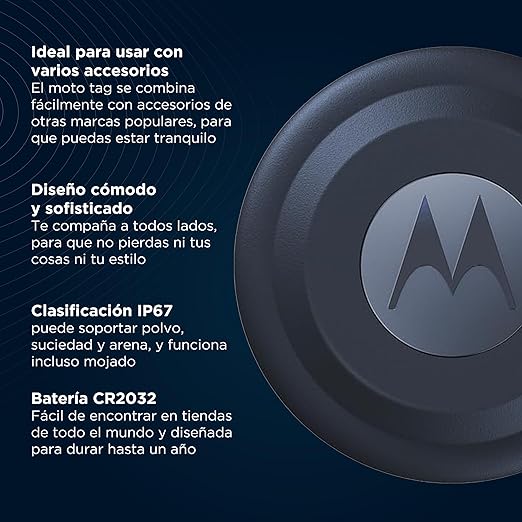 Localizador Moto Tag - 4 Pack, Con Google Find My Device GRADO A