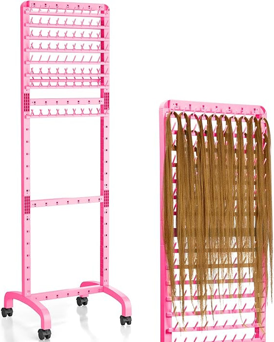 2 SIDED ADJUSTABLE BRAIDING RACK, 160 PEGS WITH WHEELS GRADO B