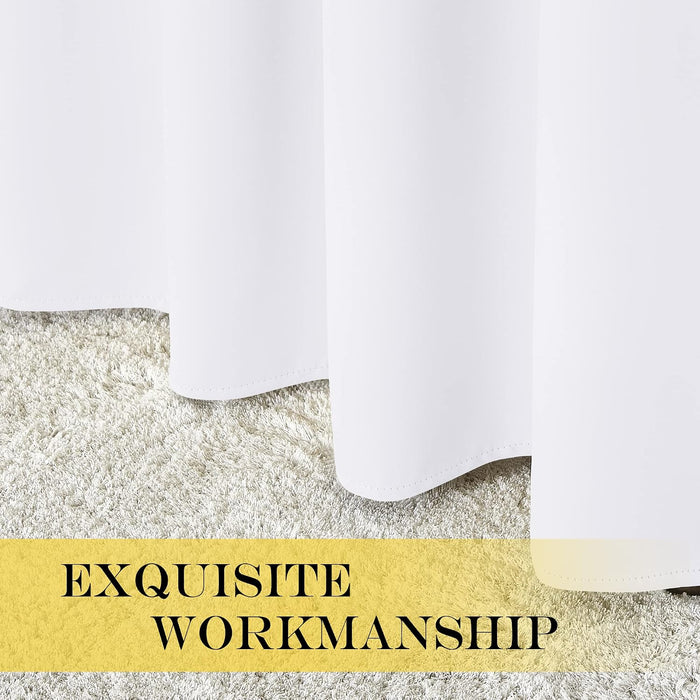 Cortinas Opacas Blancas Nicetown 80"(Set de 2 Paneles de 42"x80") | Grado A