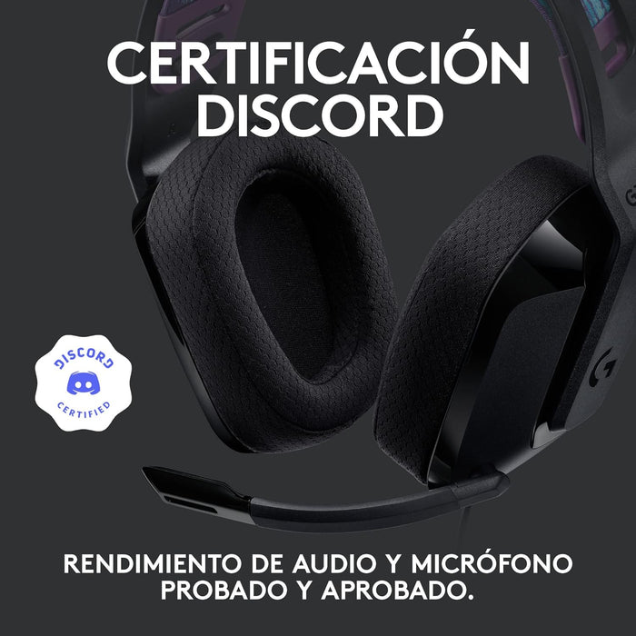 Logitech G535 Lightspeed Audífonos Inalámbricos para Gaming - Ligeros, Micrófono Volteable para silenciar, compatibles con PC, PS4, PS5, hasta 33 hrs de batería, Recargables USB - Negro GRADO B