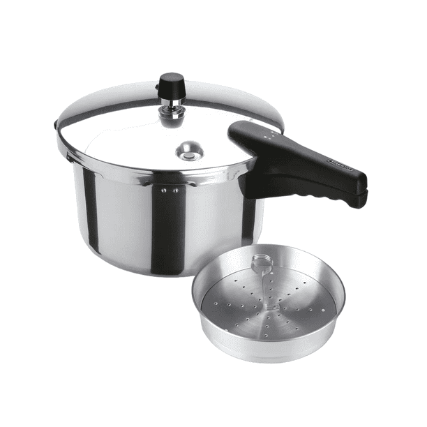 Olla De Presion Presto Con Vaporera  7 Litros  Aluminio Color Plateado