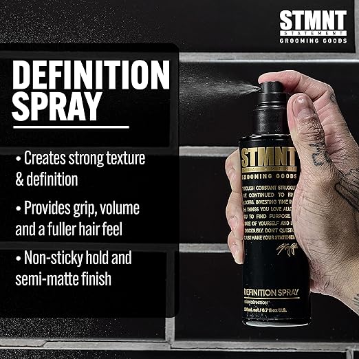STMNT GROOMING GOODS DEFINITION SPRAY, 6.76 FL. OZ | STRONG TEXTURE | SEMI-MATTE FINISH GRADO B